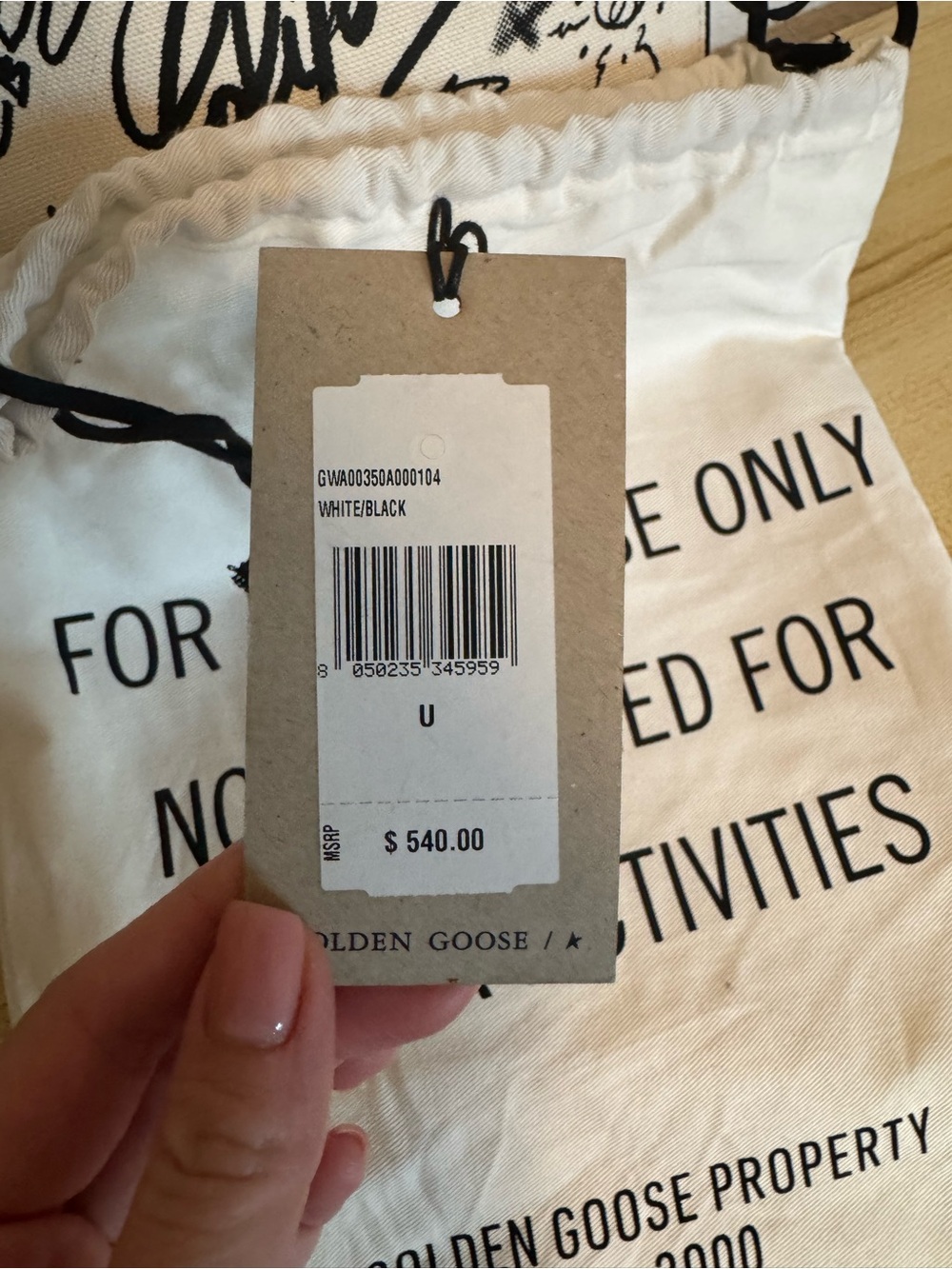 NWT a Golden Goose California Mini Canvas & Leather Tote - Picture 9 of 12